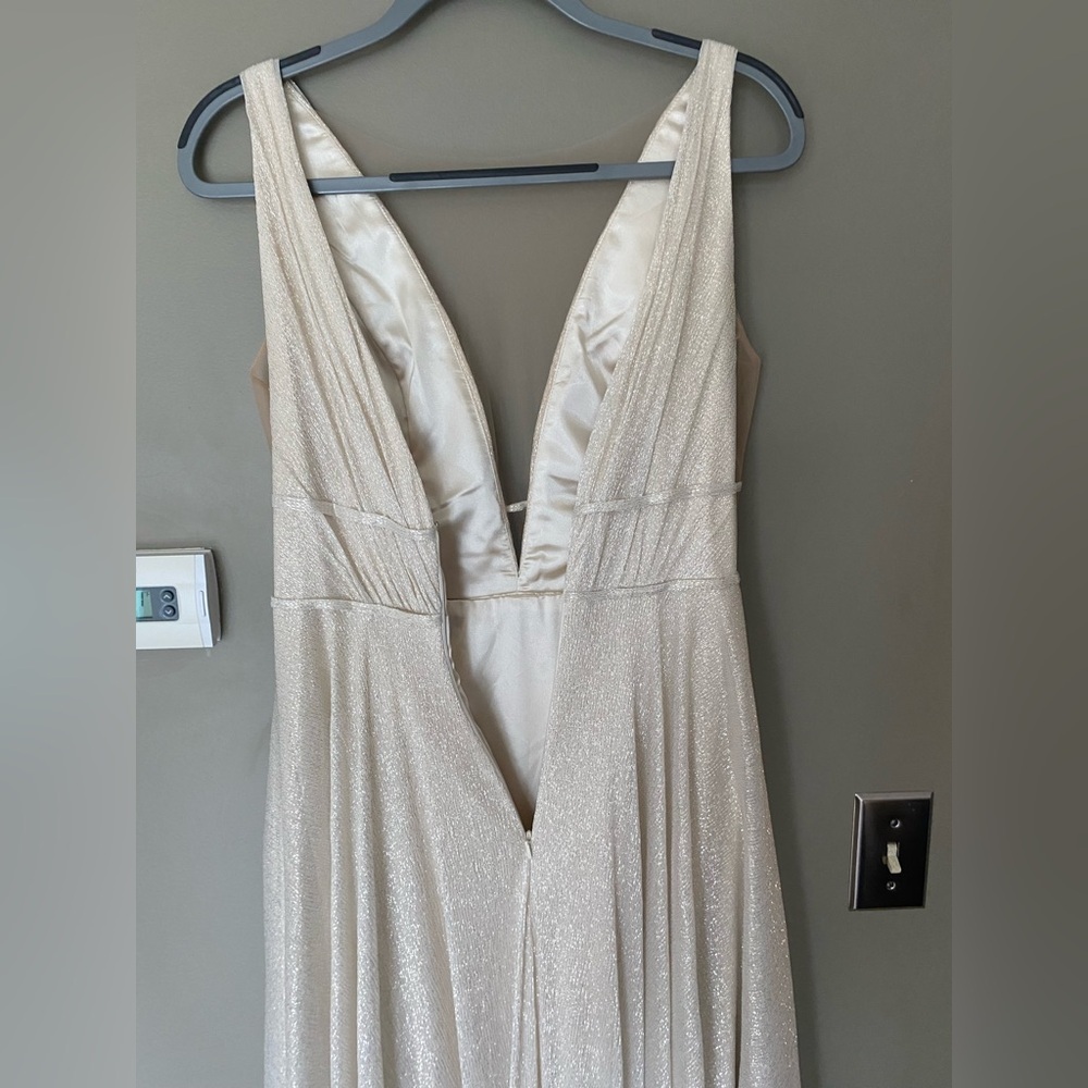NWT BHLDN x JENNY YOO •RARE• Carmen Shimmer Maxi Dress Size 6 - Picture 11 of 16